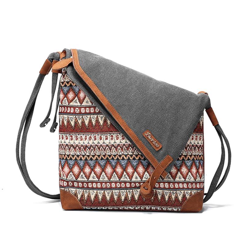 National Painatus Canvas Retro Bohemia Crossbody Laukku