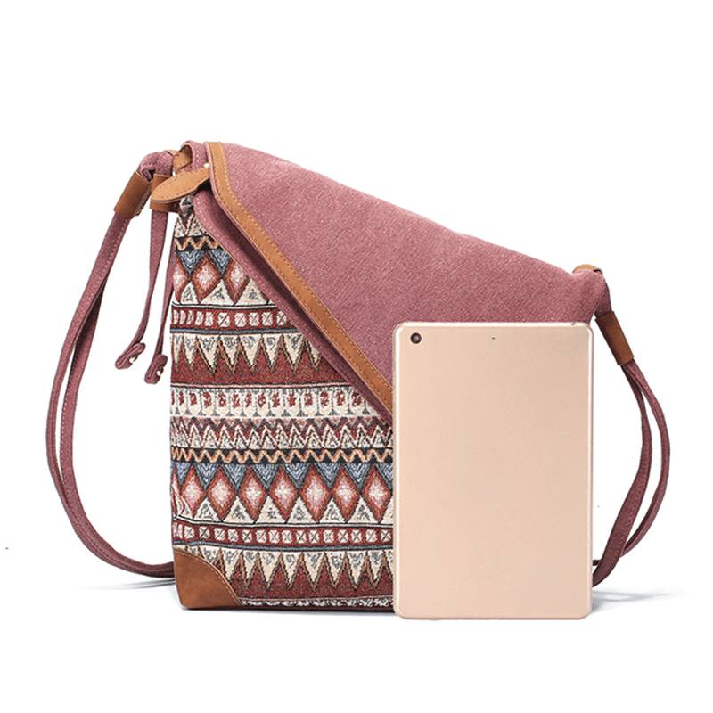 National Painatus Canvas Retro Bohemia Crossbody Laukku