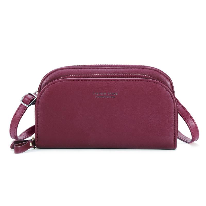 Pierre Loues Naisten Solid 8 Card Slot Card Bag Multi-slot Puhelinlaukku Vapaa-ajan Crossbody Laukku