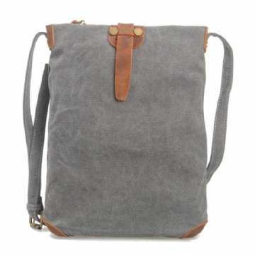 Retro Canvas Aitoa Nahkaa Messenger Laukut Rennot Olkalaukut Crossbody Laukut