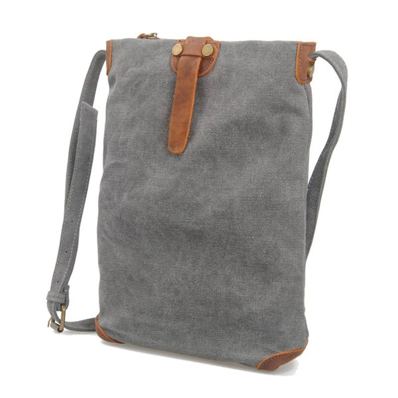 Retro Canvas Aitoa Nahkaa Messenger Laukut Rennot Olkalaukut Crossbody Laukut