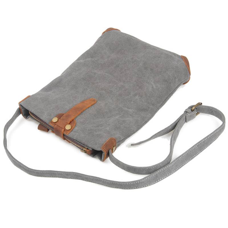 Retro Canvas Aitoa Nahkaa Messenger Laukut Rennot Olkalaukut Crossbody Laukut