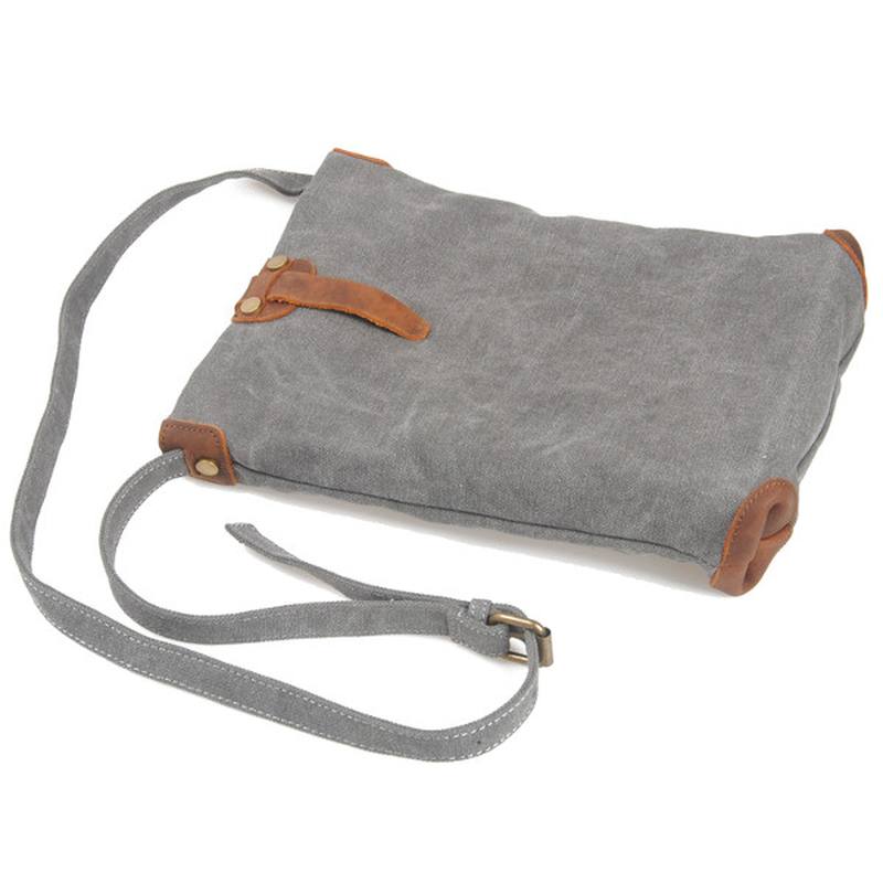 Retro Canvas Aitoa Nahkaa Messenger Laukut Rennot Olkalaukut Crossbody Laukut