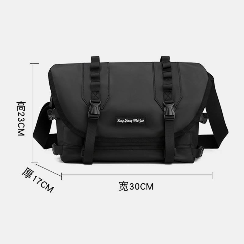 Unisex Nylon Säädettävä Olkahihna Multi-pockets Crossbody Laukut Rento Takavarkaudenesto Tasku Messenger Bag Olkalaukku