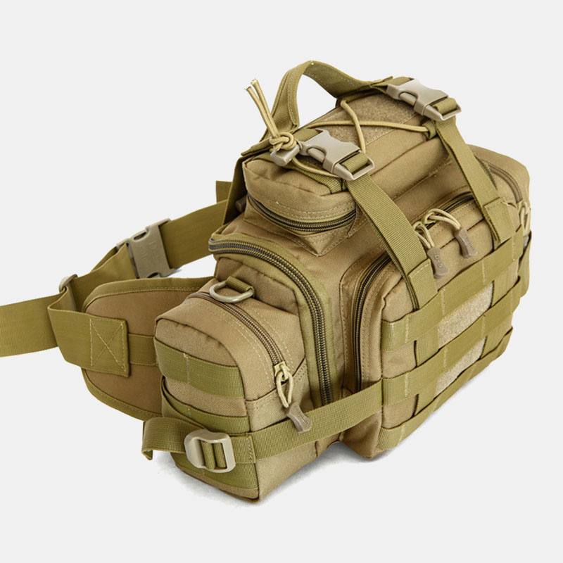 Unisex Nylon Tactical Naamiointi Outdoor Ratsastus Multi-carry Työkalulaukku Crossbody Bag Vyötärölaukku