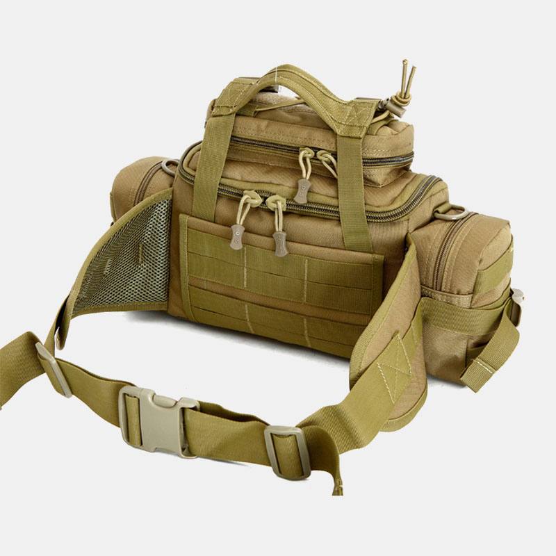 Unisex Nylon Tactical Naamiointi Outdoor Ratsastus Multi-carry Työkalulaukku Crossbody Bag Vyötärölaukku