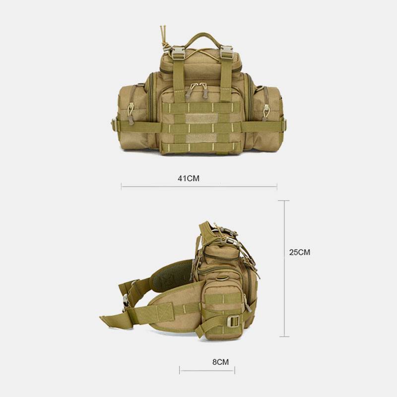 Unisex Nylon Tactical Naamiointi Outdoor Ratsastus Multi-carry Työkalulaukku Crossbody Bag Vyötärölaukku