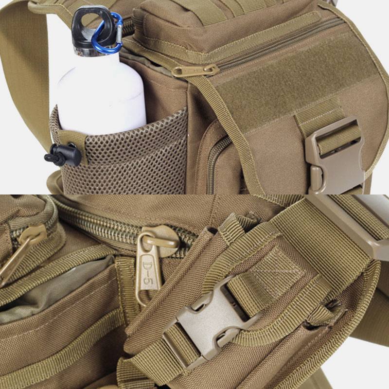 Unisex Oxford Cloth Tactical Naamiointi Outdoor Game Ratsastus Multi-carry Satulalaukku Crossbody Bag Vyötärölaukku Reppu