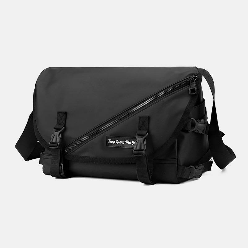 Unisex Suuri Kapasiteetti Takavarkaudenesto Tasku Crossbody Laukut Minimalistinen Solki Nailon Messenger Bag Olkalaukku