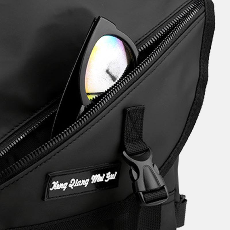 Unisex Suuri Kapasiteetti Takavarkaudenesto Tasku Crossbody Laukut Minimalistinen Solki Nailon Messenger Bag Olkalaukku