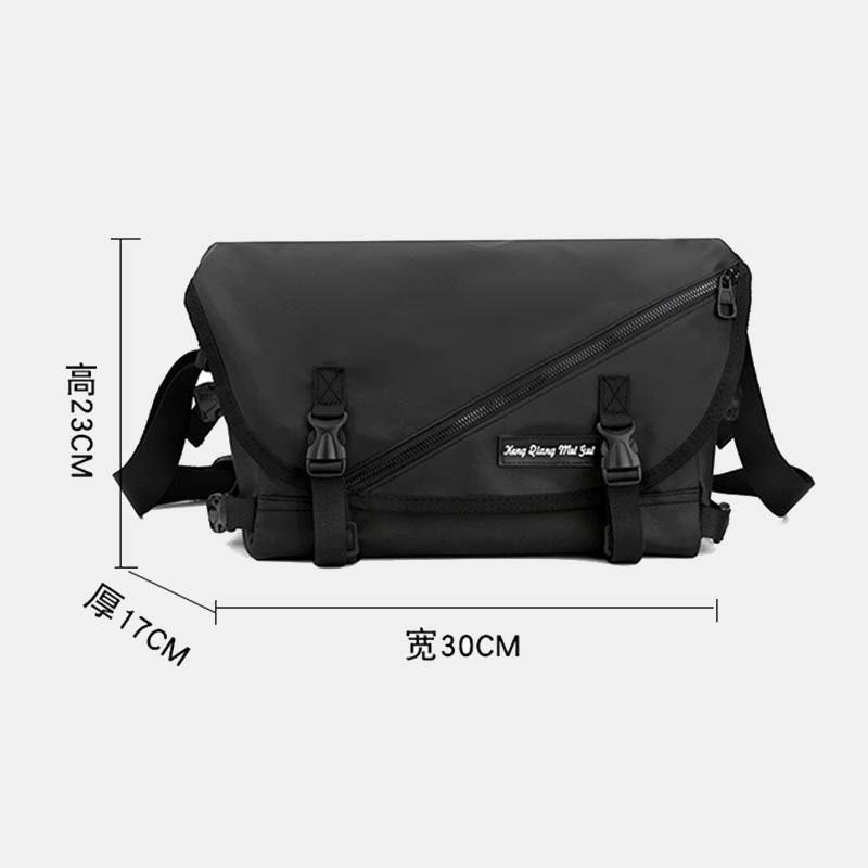 Unisex Suuri Kapasiteetti Takavarkaudenesto Tasku Crossbody Laukut Minimalistinen Solki Nailon Messenger Bag Olkalaukku