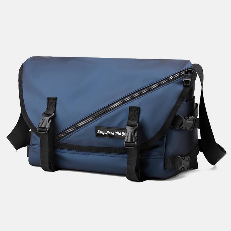 Unisex Suuri Kapasiteetti Takavarkaudenesto Tasku Crossbody Laukut Minimalistinen Solki Nailon Messenger Bag Olkalaukku