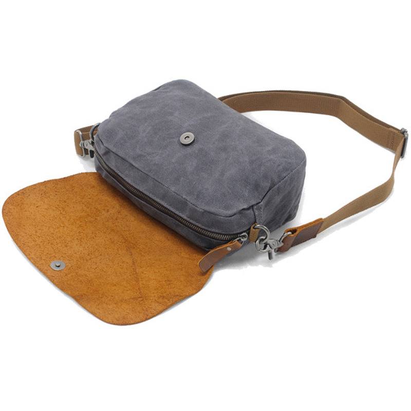 Vintage Aitoa Nahkaa Olkalaukut Canvas Messenger Laukut Olkalaukut