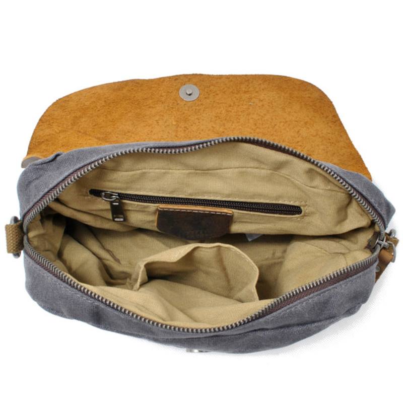 Vintage Aitoa Nahkaa Olkalaukut Canvas Messenger Laukut Olkalaukut