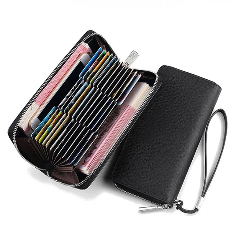 Blocking Secure Card Wallet Clutch Zip Card Holder -kotelo Johon Mahtuu 35 Korttia