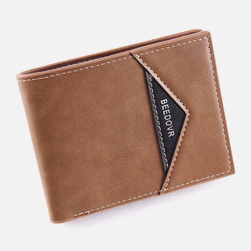 Miesten Bifold Lyhyt Antimagneettinen Lompakko Vintage Multi-card Slots Korttipidike Rahaklipsi