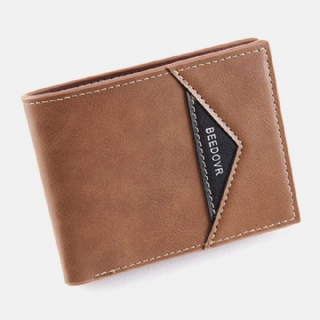 Miesten Bifold Lyhyt Antimagneettinen Lompakko Vintage Multi-card Slots Korttipidike Rahaklipsi