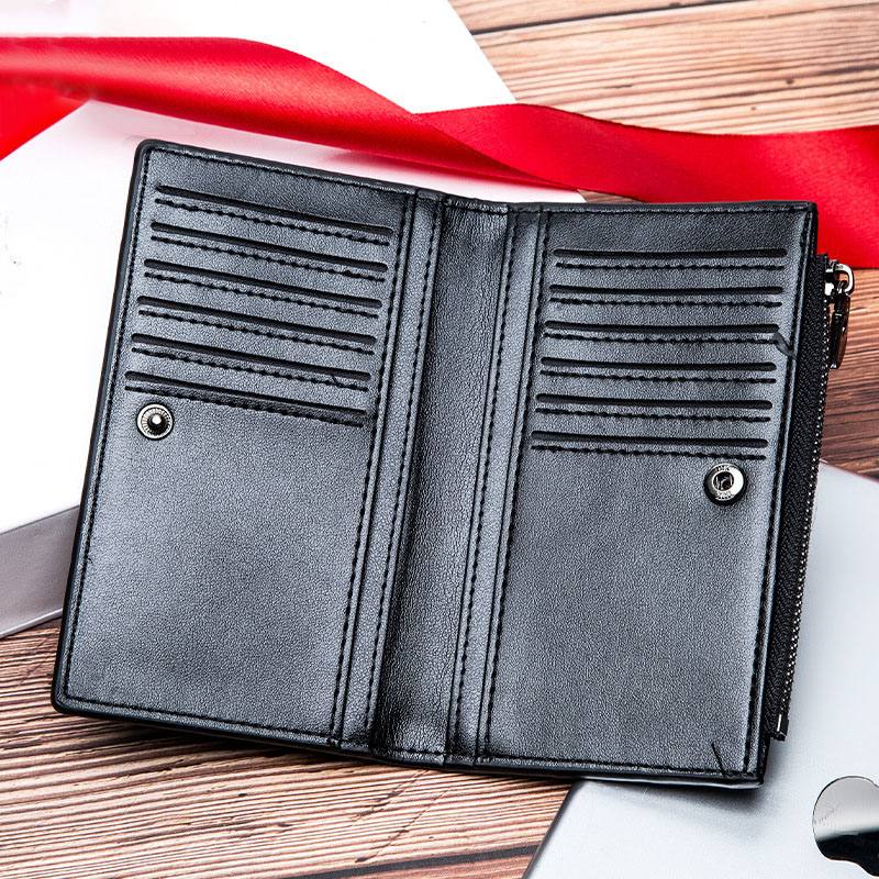 Miesten Keinonahkainen Retro Business Multi-slot Hand Carry Card Holder -lompakko Kytkinkukkaro