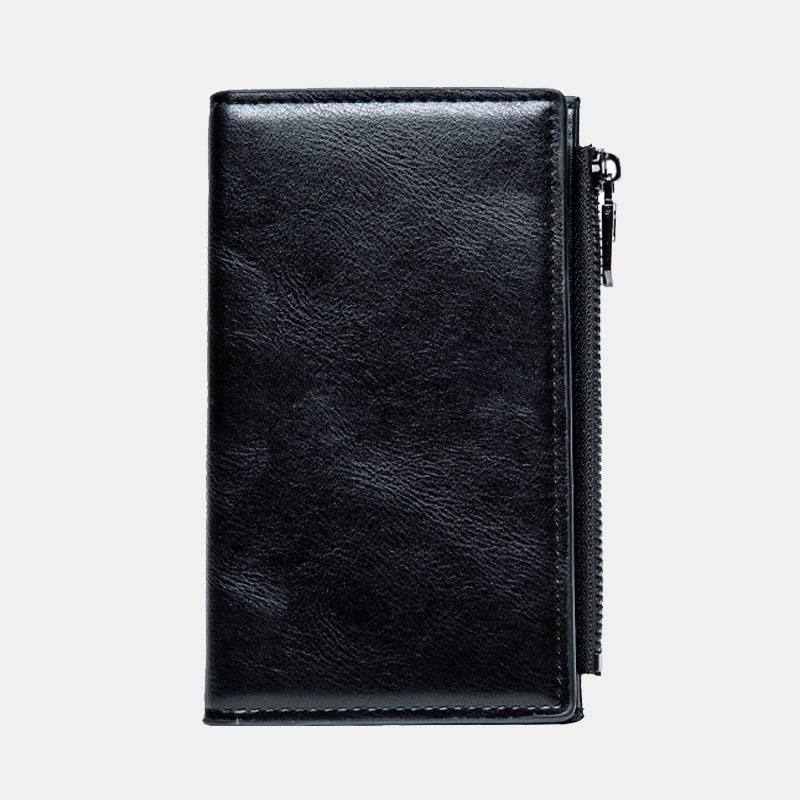 Miesten Keinonahkainen Retro Business Multi-slot Hand Carry Card Holder -lompakko Kytkinkukkaro