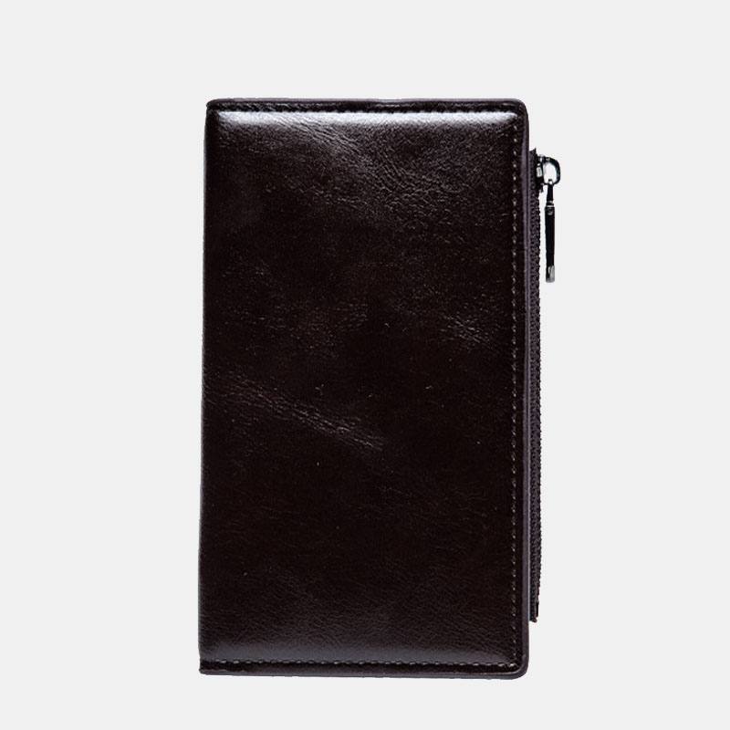 Miesten Keinonahkainen Retro Business Multi-slot Hand Carry Card Holder -lompakko Kytkinkukkaro