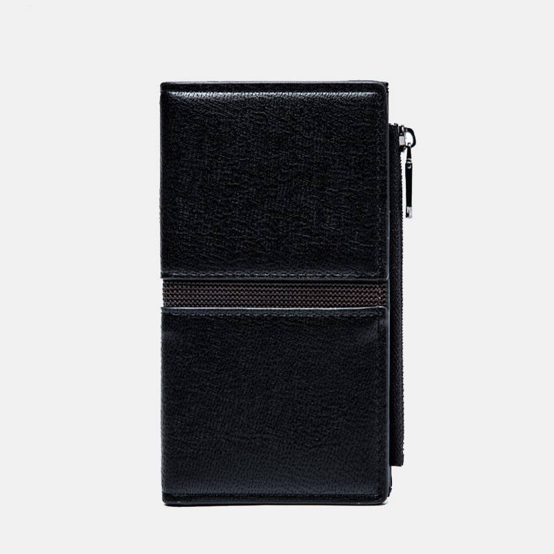 Miesten Keinonahkainen Retro Business Multi-slot Hand Carry Card Holder -lompakko Kytkinkukkaro