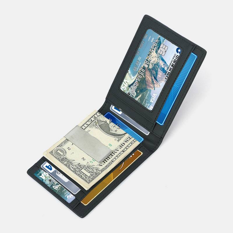 Miesten Monitoiminen Business Carbon Fiber Us Dollar Clip Card Kauppa Lyhyt Multi-card Slots Lompakko