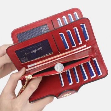 Multi-slots Long Wallet Card -puhelinteline -kukkaro Naisille