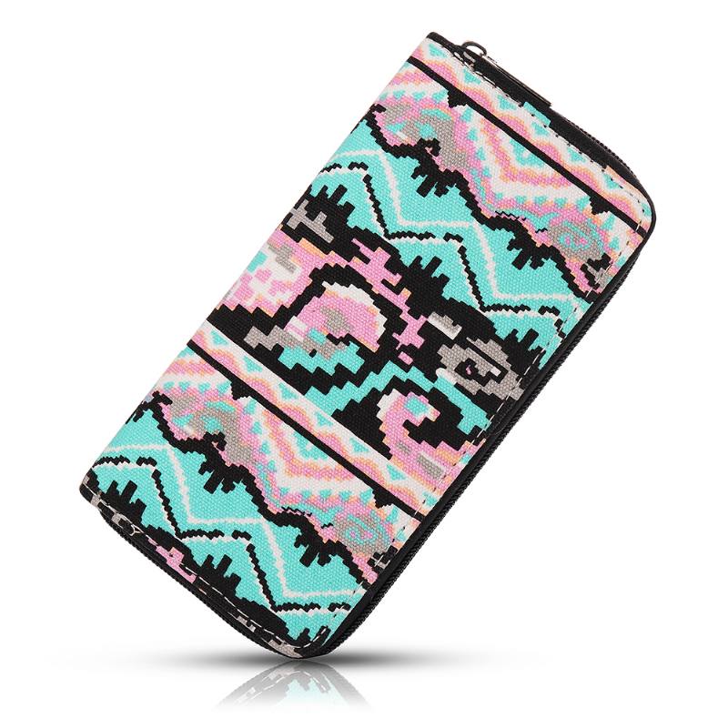 Naisten Canvas Bohemian Long Wallet National Phone Kukkaro