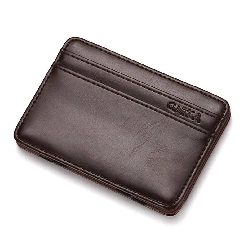 Pu Money Card Clip Magic Wallet Clutch Bus Card Bag -laukku