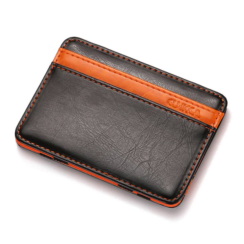 Pu Money Card Clip Magic Wallet Clutch Bus Card Bag -laukku