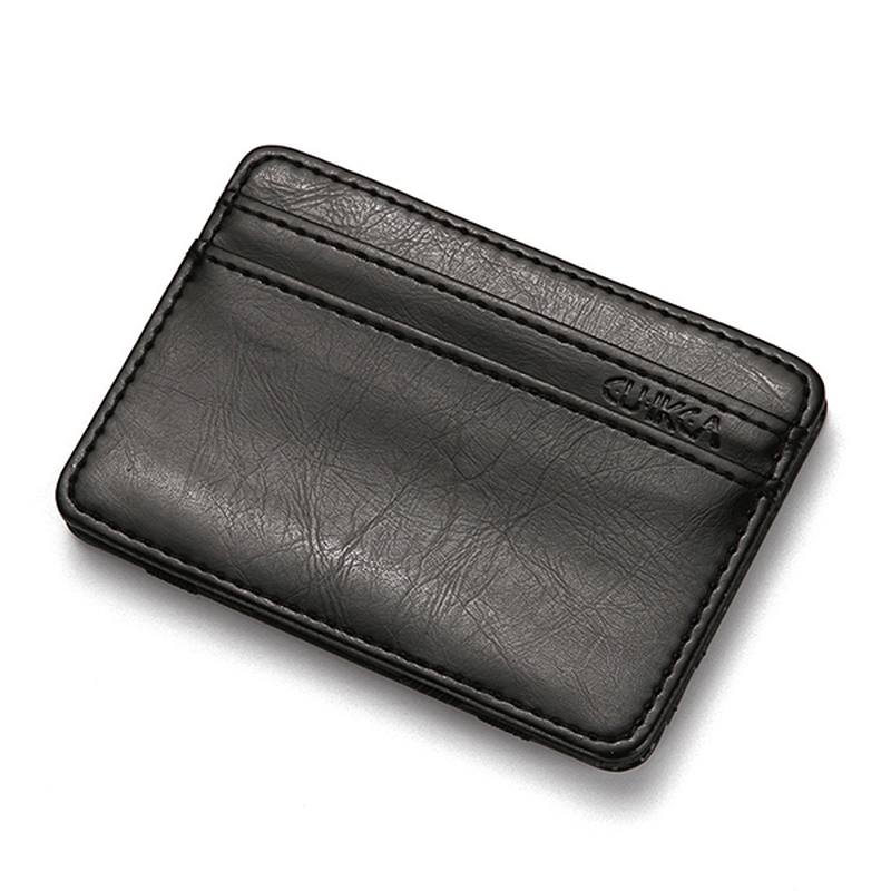 Pu Money Card Clip Magic Wallet Clutch Bus Card Bag -laukku