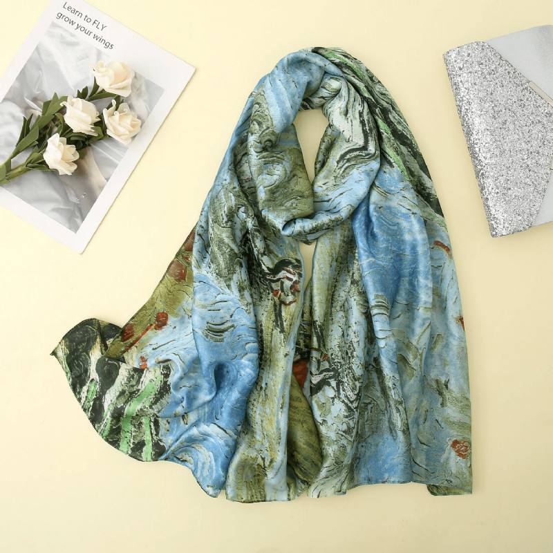 Art Scarf Summer Sunscreen Shawl Silkki