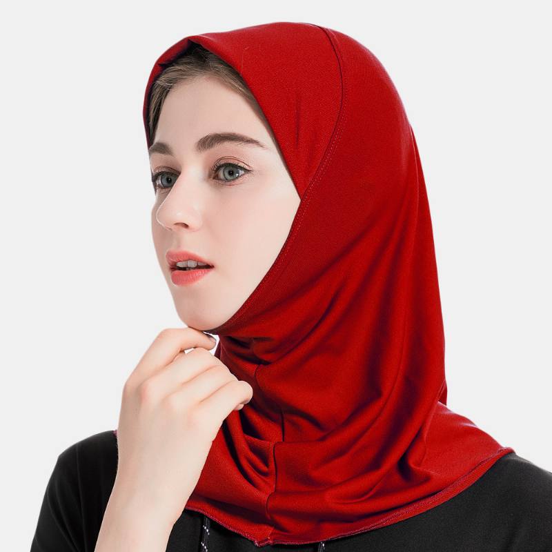 Naisten Hijab-huivi Solid Crystal Hamp