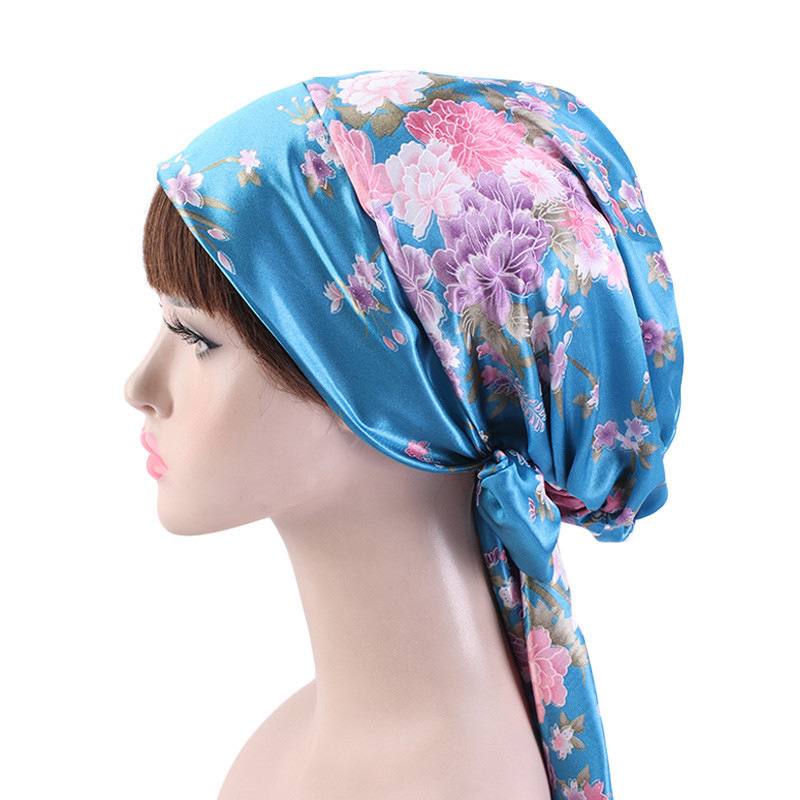 Satiinipainatusti Nauha Bow Turban Hat