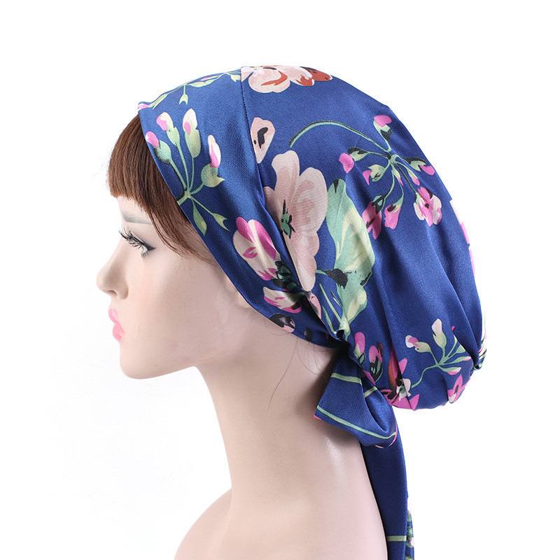 Satiinipainatusti Nauha Bow Turban Hat