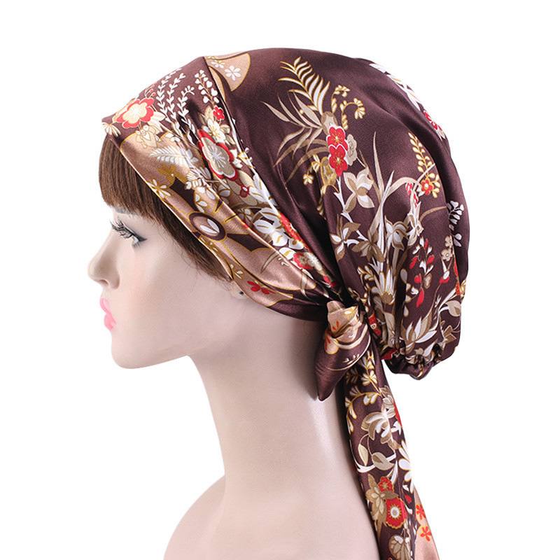 Satiinipainatusti Nauha Bow Turban Hat