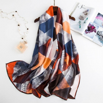 Shade Herringbone Long Silk Scarf Silkkihuivi