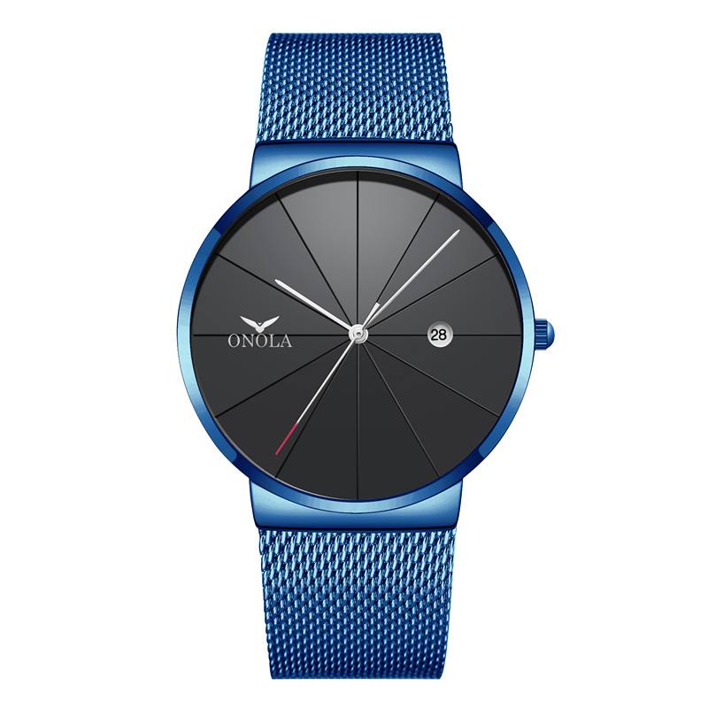 Business Rento Mesh Rannekello Kalenteri Vedenpitävä Miesten Quartz Watch Rannekello