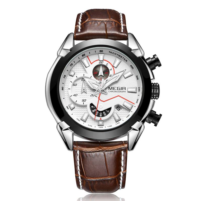 Urheilukellot Creative Chronograph Quartz Leather Range Miesten Kello