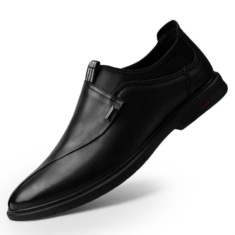 Miesten Nahkahousut Puhdasväriset Tikkaukset Pukeutuvat Business Formal Loafers -kengät