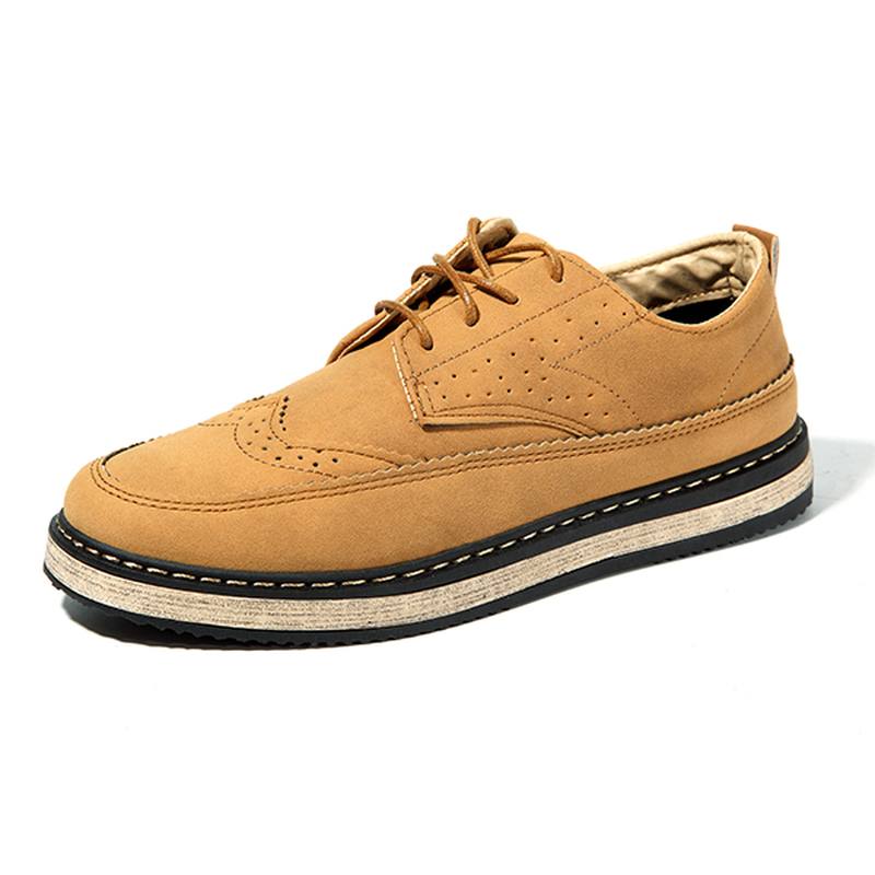 Miesten Vapaa-ajan Retro Brittiläiset Nahkaiset Brogue Oxfords -kengät