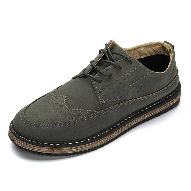 Miesten Vapaa-ajan Retro Brittiläiset Nahkaiset Brogue Oxfords -kengät