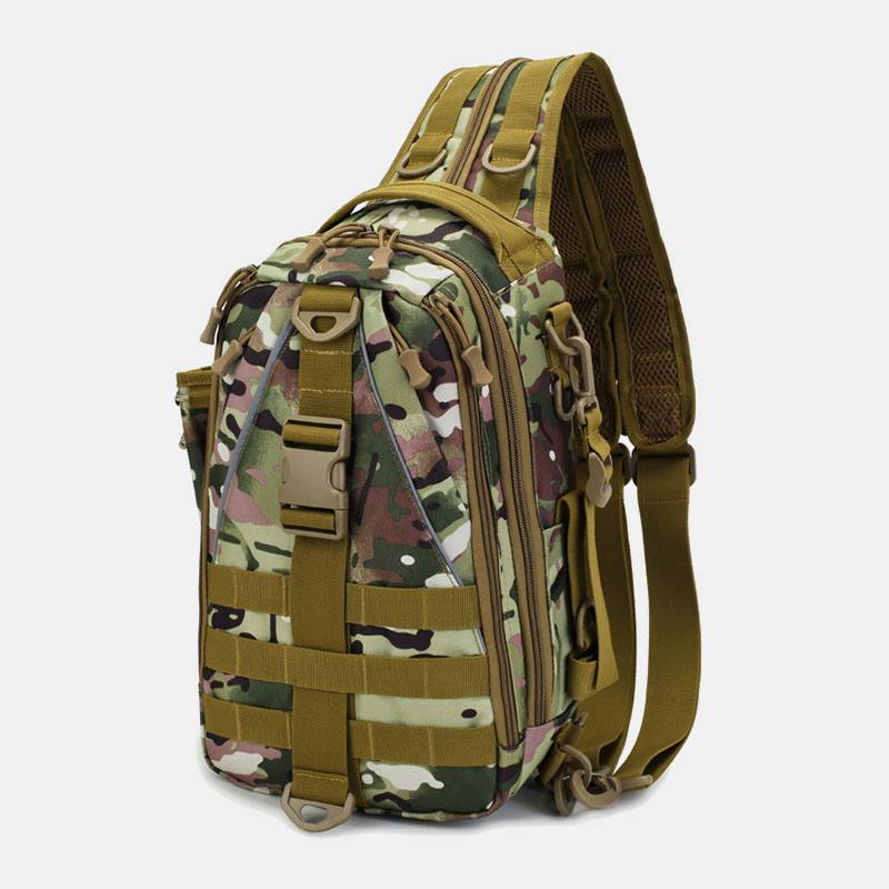 Miesten Monitoiminen Tactical Reppu Rento Sling Crossbody Laukku Olkalaukku Rintalaukku Ulkokäyttöön