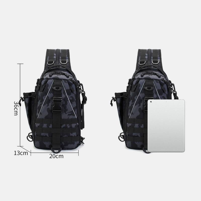 Miesten Monitoiminen Tactical Reppu Rento Sling Crossbody Laukku Olkalaukku Rintalaukku Ulkokäyttöön