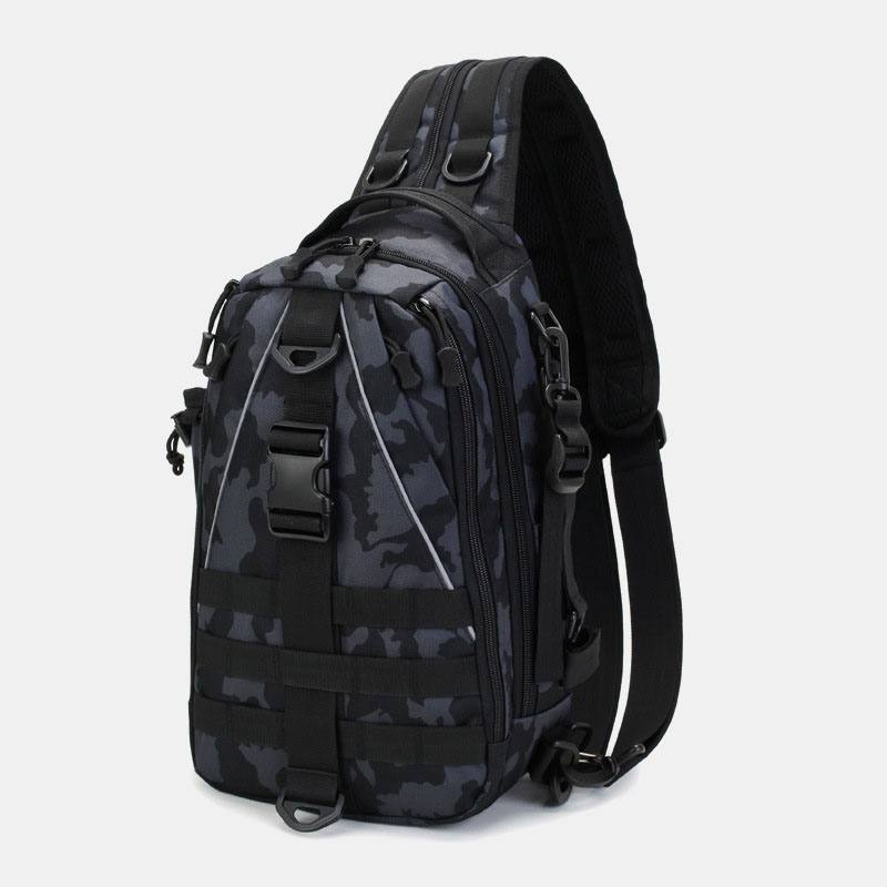 Miesten Monitoiminen Tactical Reppu Rento Sling Crossbody Laukku Olkalaukku Rintalaukku Ulkokäyttöön