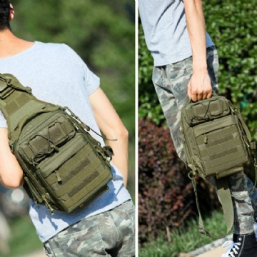 Miesten Nailonnaamiointi Suuri Kapasiteetti Multi-carry Tactical Travel Outdoor Rintalaukku Olkalaukku