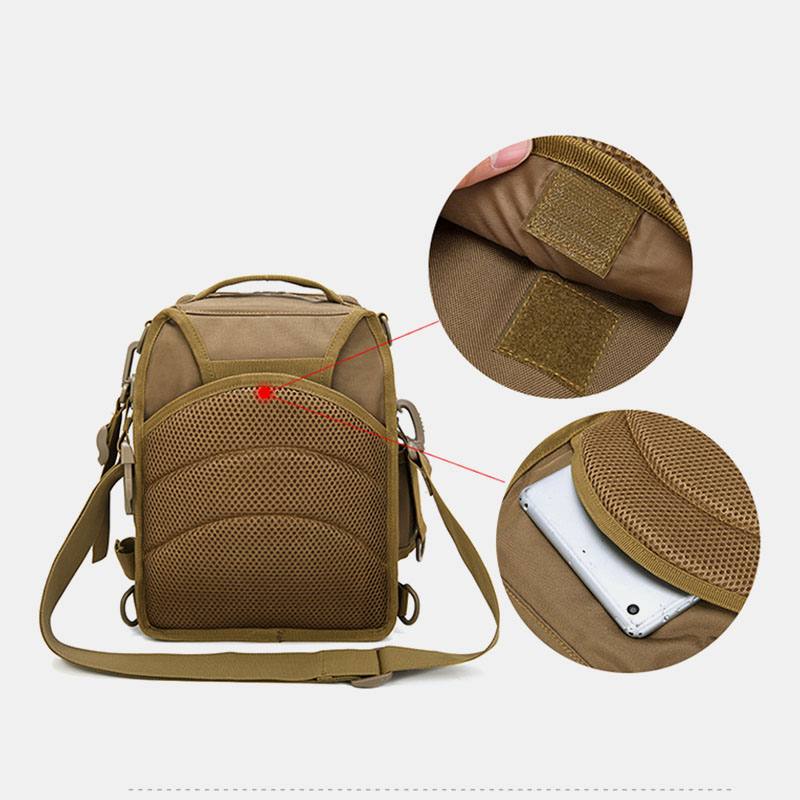 Miesten Nailonnaamiointi Suuri Kapasiteetti Multi-carry Tactical Travel Outdoor Rintalaukku Olkalaukku