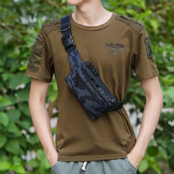 Miesten Nylon-naamiointi Multi-carry Multi-pocket Sport Outdoor Tactical Olkalaukku Rintalaukku