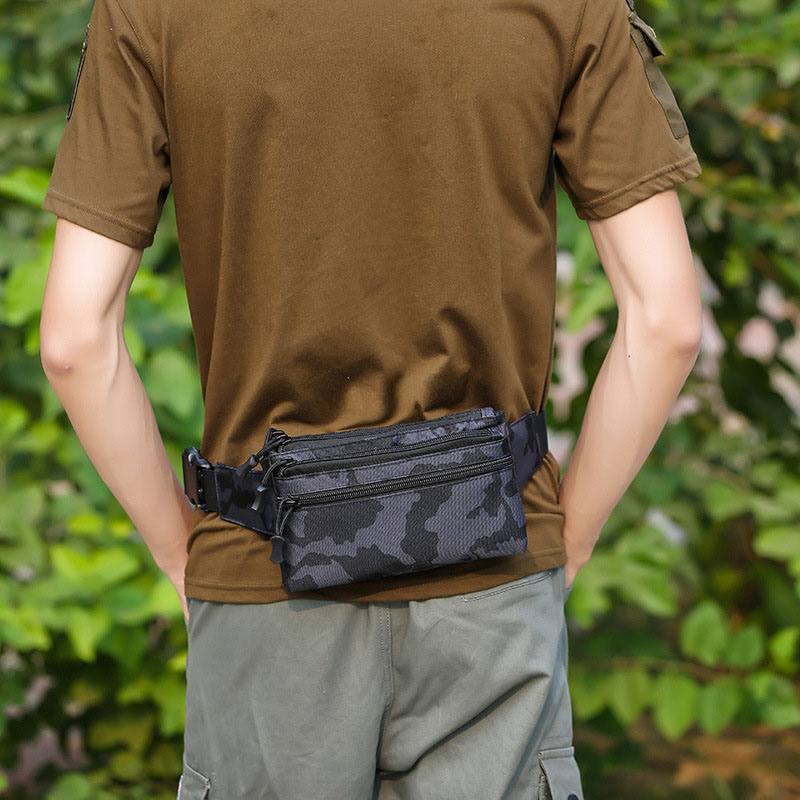 Miesten Nylon-naamiointi Multi-carry Multi-pocket Sport Outdoor Tactical Olkalaukku Rintalaukku