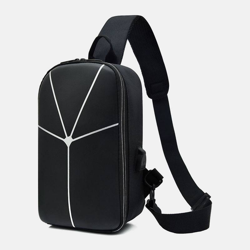 Miesten Nylon Rento Outdoor Sport Yksivärinen Rintalaukku Crossbody Laukku